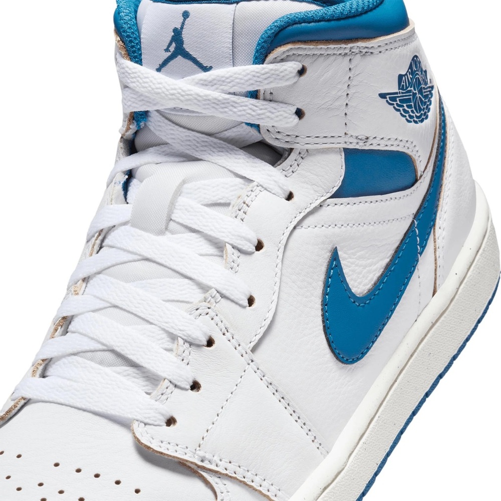 Brand New Air Jordan 1 Mid Men’s Sneakers “Industrial Blue” - Picture 2 of 12